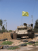 Le drapeau du Hezbollah sur les restes de Tsahal, Sud Liban